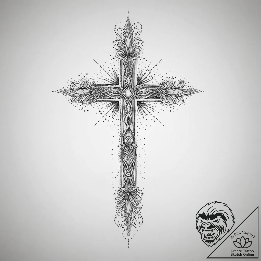 Tattoo sketch holy representation, artistic t... - tattoo sketch (№1756362699_0, 28.08.2025 06:31) — tattoovalue.net