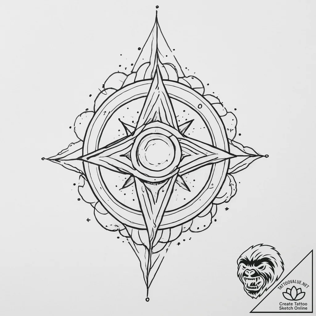 Tattoo sketch cosmic presence, tattoo drawing... - tattoo sketch (№1756363493_0, 28.08.2025 06:44) — tattoovalue.net