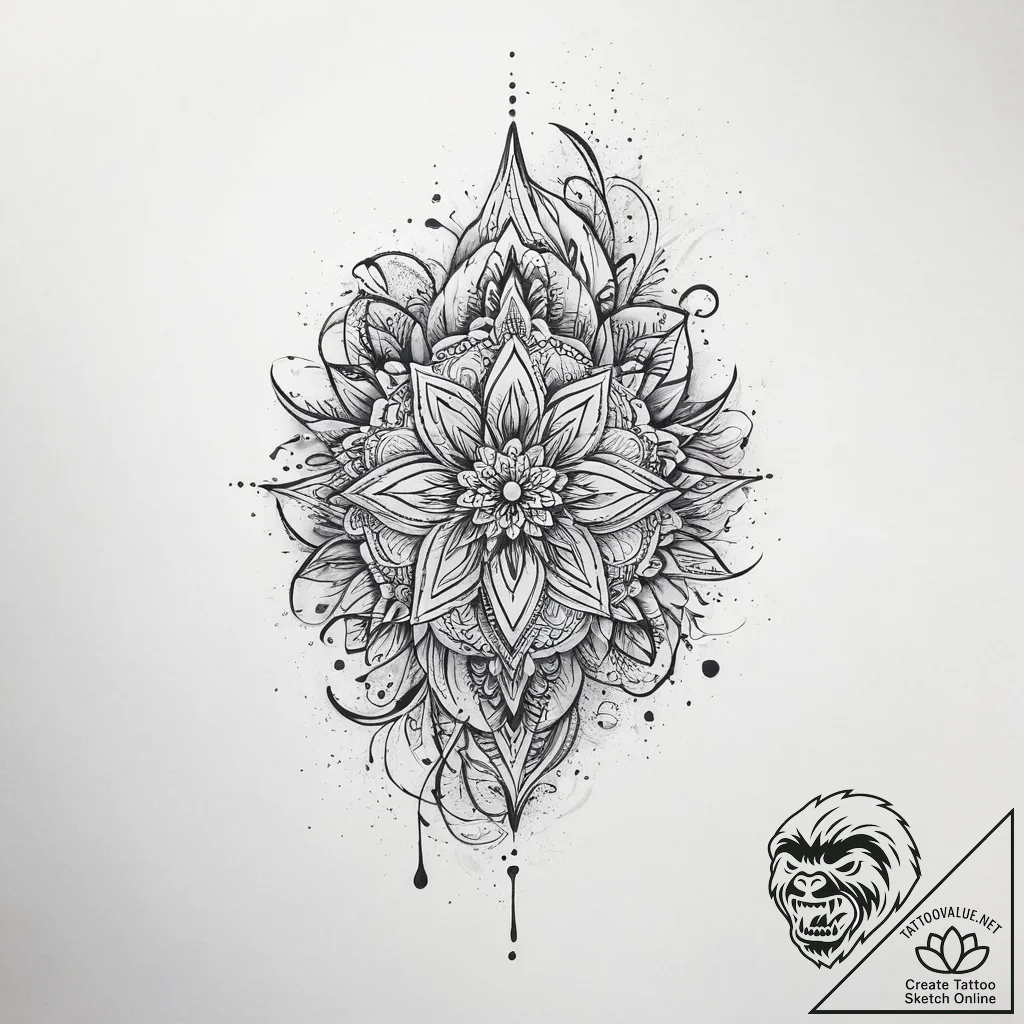 Tattoo sketch joy, ink illustration for tatto... - tattoo sketch (№1756363689_0, 28.08.2025 06:48) — tattoovalue.net