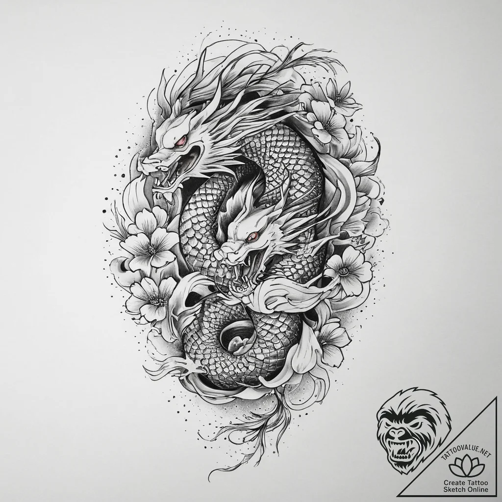 Tattoo sketch каллиграфический узор, tattoo l... - tattoo sketch (№1756364880_0, 28.08.2025 07:08) — tattoovalue.net
