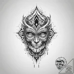 Tattoo sketch узор в виде кометы, concept art… – tattoo sketch (№1756365280_0, 28.08.2025 07:14) — tattoovalue.net
