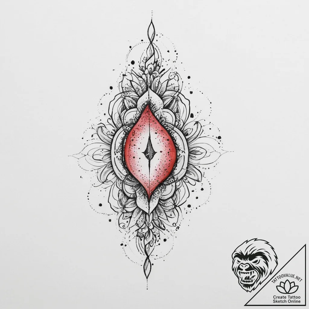 Tattoo sketch cosmic self, tattoo line art, l... - tattoo sketch (№1756367072_0, 28.08.2025 07:44) — tattoovalue.net