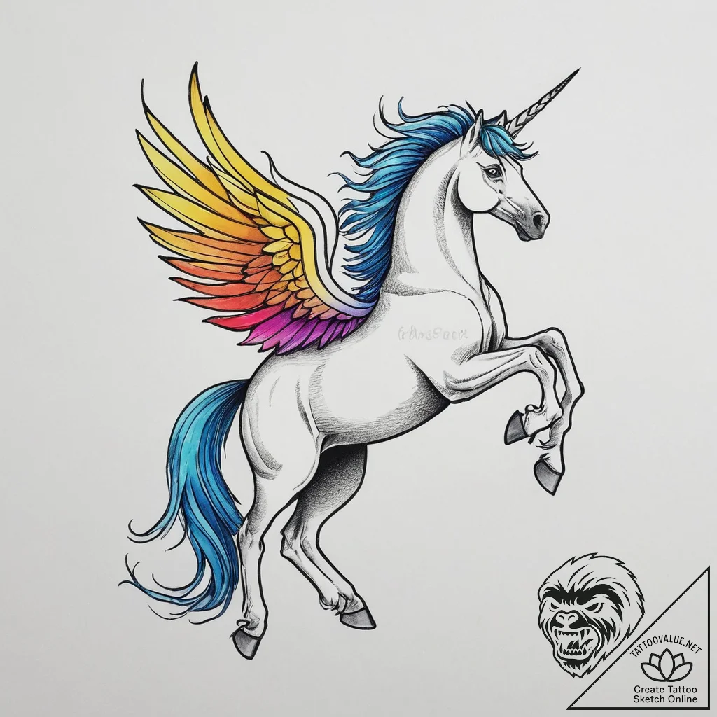 Tattoo sketch pegasus, tattoo flash sheet des... - tattoo sketch (№1756368464_0, 28.08.2025 08:07) — tattoovalue.net