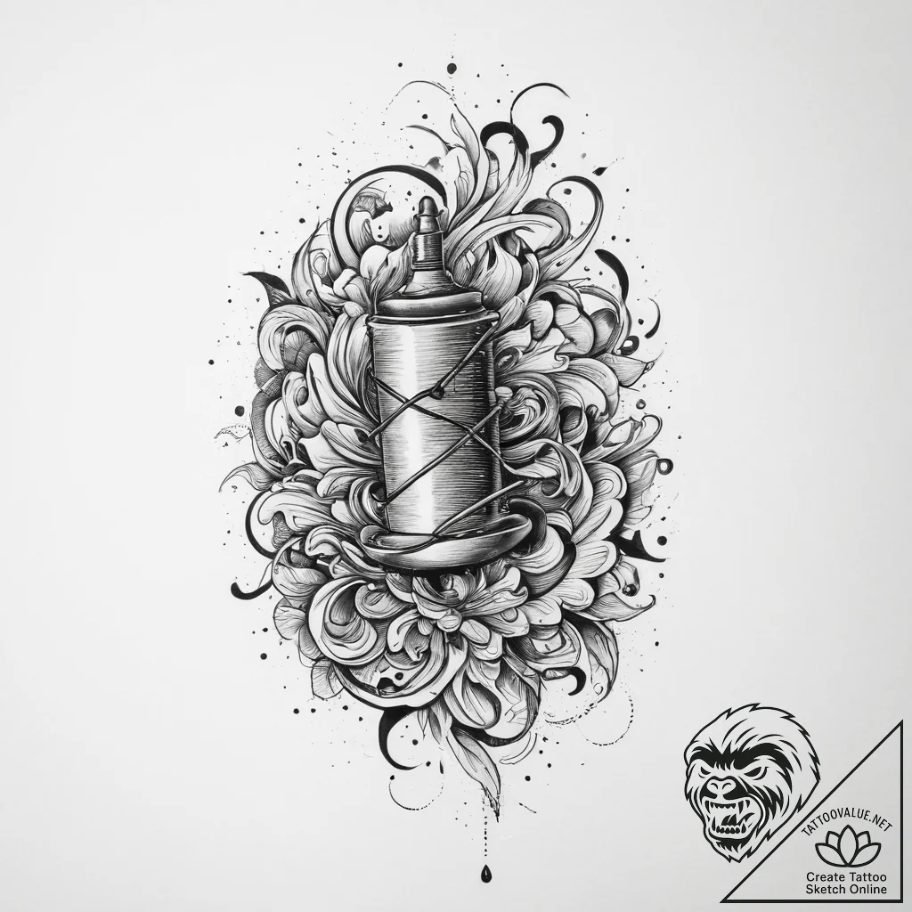 Tattoo sketch cosmic narrative, artistic tatt... - tattoo sketch (№1756371445_0, 28.08.2025 08:57) — tattoovalue.net