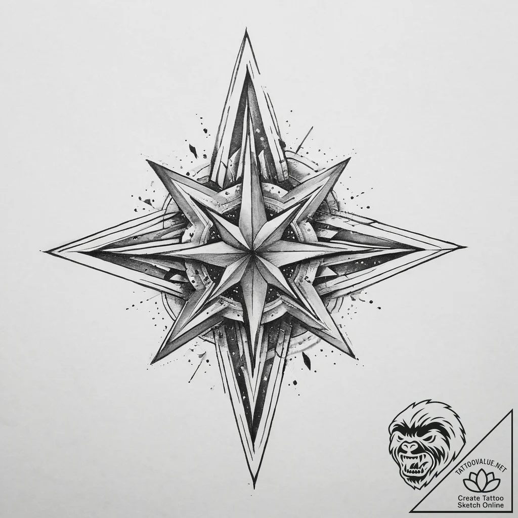 Tattoo sketch stars tattoo, tattoo flash shee... - tattoo sketch (№1756374033_0, 28.08.2025 09:40) — tattoovalue.net