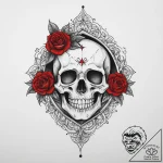 Tattoo sketch ruby, tattoo line art, on a cle… – tattoo sketch (№1756374823_0, 28.08.2025 09:53) — tattoovalue.net