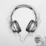 Tattoo sketch headphones with music, artistic… – tattoo sketch (№1756375220_0, 28.08.2025 10:00) — tattoovalue.net