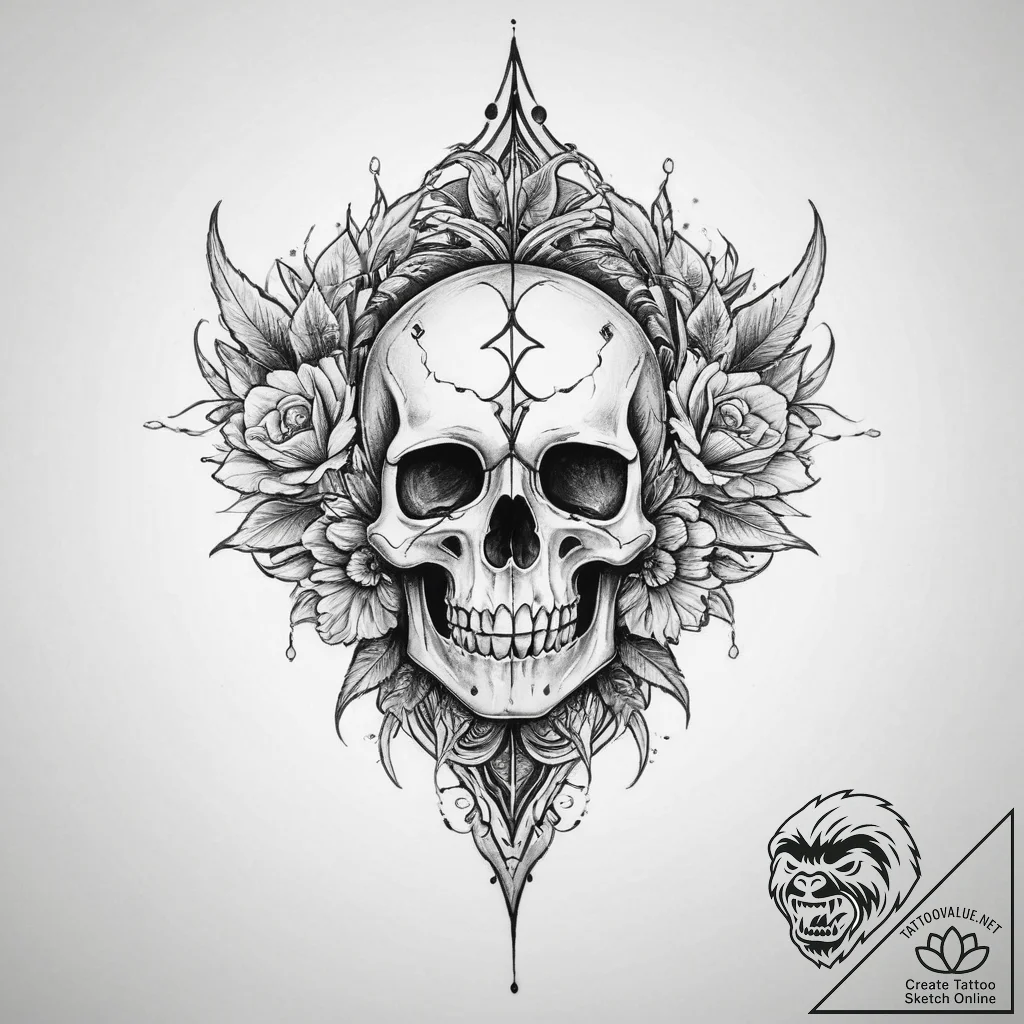 Tattoo sketch death - tattoo sketch (№1756376018_0, 28.08.2025 10:13) — tattoovalue.net