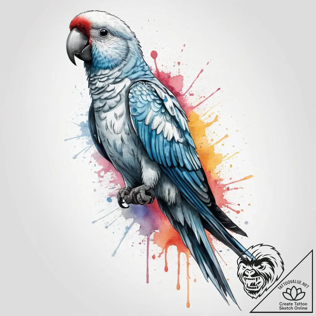 Tattoo sketch parakeet, tattoo sketch design,... - tattoo sketch (№1756376221_0, 28.08.2025 10:17) — tattoovalue.net