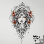 Tattoo sketch spiritual domain, tattoo line a… – tattoo sketch (№1756377016_0, 28.08.2025 10:30) — tattoovalue.net