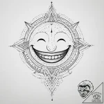 Tattoo sketch smile, tattoo line art, on a cl… – tattoo sketch (№1756378610_0, 28.08.2025 10:56) — tattoovalue.net