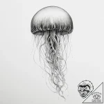 Tattoo sketch jellyfish tattoo – tattoo sketch (№1756379007_0, 28.08.2025 11:03) — tattoovalue.net