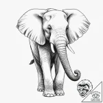 Tattoo sketch african elephant, concept art f… – tattoo sketch (№1756379603_0, 28.08.2025 11:13) — tattoovalue.net