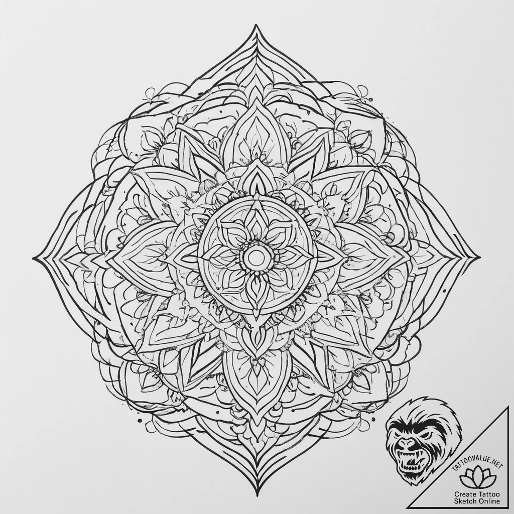 Tattoo sketch geometric pattern, tattoo drawi... - tattoo sketch (№1756380000_0, 28.08.2025 11:20) — tattoovalue.net