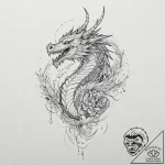Tattoo sketch узор в виде дракона, artistic t… – tattoo sketch (№1756381397_0, 28.08.2025 11:43) — tattoovalue.net