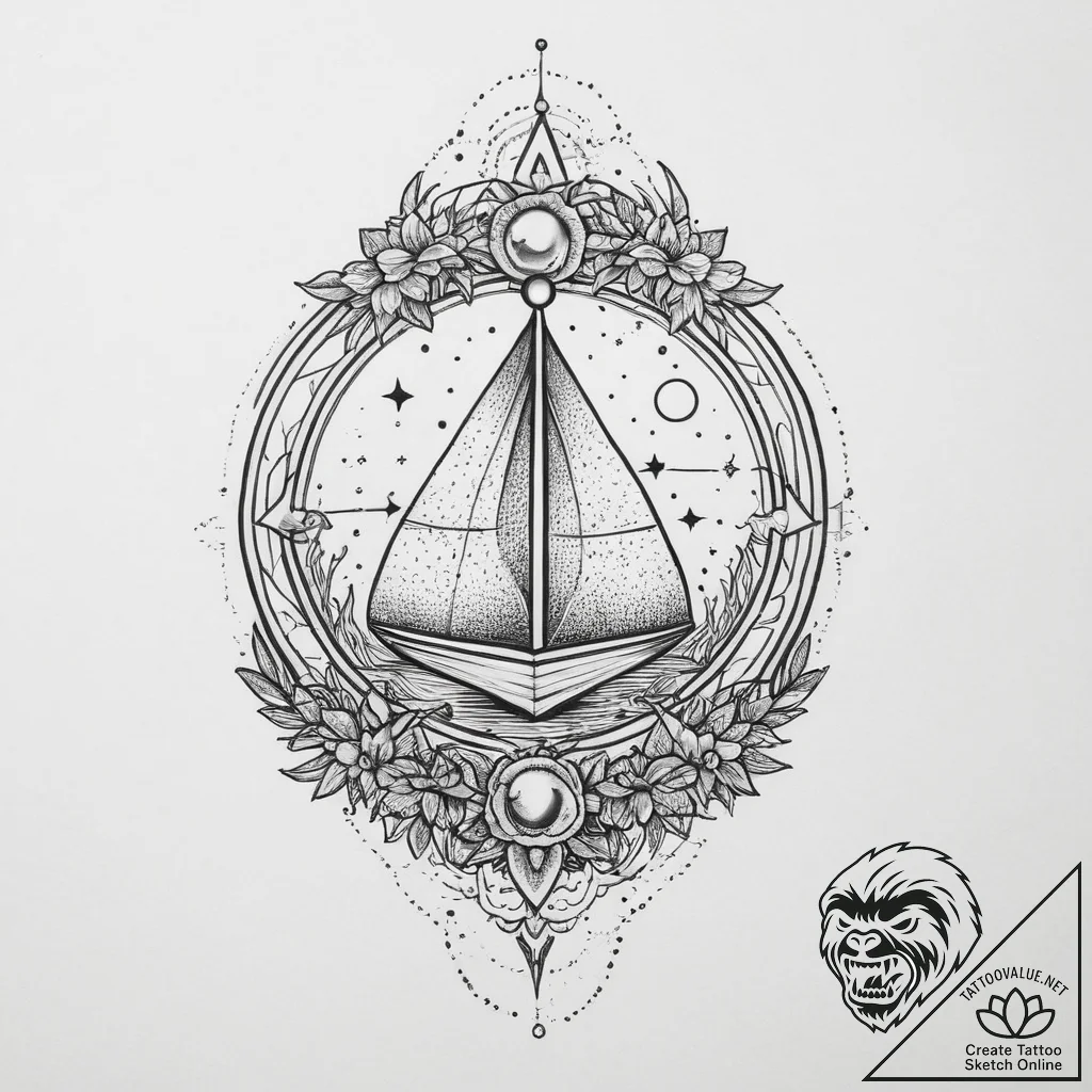 Tattoo sketch cosmic creation, tattoo drawing... - tattoo sketch (№1756382199_0, 28.08.2025 11:56) — tattoovalue.net