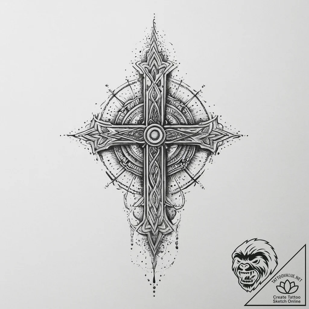 Tattoo sketch magical dust, concept art for t... - tattoo sketch (№1756382796_0, 28.08.2025 12:06) — tattoovalue.net