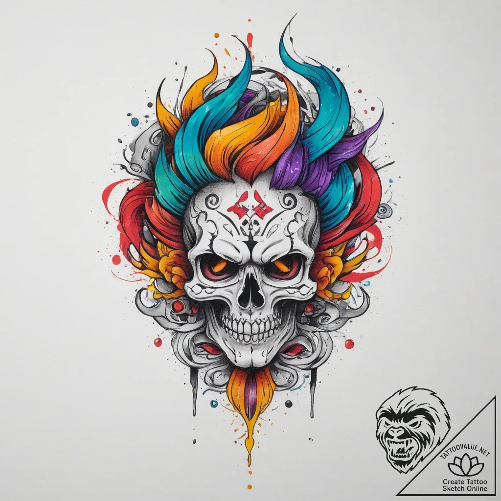 Tattoo sketch blessed character, artistic tat... - tattoo sketch (№1756383789_0, 28.08.2025 12:23) — tattoovalue.net