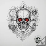 Tattoo sketch treasure map with skull, tattoo… – tattoo sketch (№1756384586_0, 28.08.2025 12:36) — tattoovalue.net