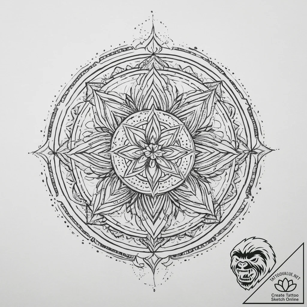 Tattoo sketch sacred earth, concept art for t... - tattoo sketch (№1756387971_0, 28.08.2025 13:32) — tattoovalue.net