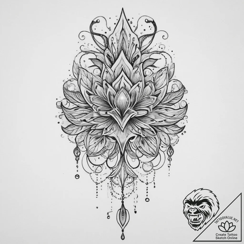Tattoo sketch hands with a brush, ink illustr... - tattoo sketch (№1756388172_0, 28.08.2025 13:36) — tattoovalue.net