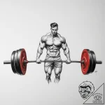 Tattoo sketch weightlifting barbell with weig… – tattoo sketch (№1756388959_0, 28.08.2025 13:49) — tattoovalue.net