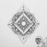 Tattoo sketch cosmic soul, ink illustration f… – tattoo sketch (№1756389959_0, 28.08.2025 14:05) — tattoovalue.net