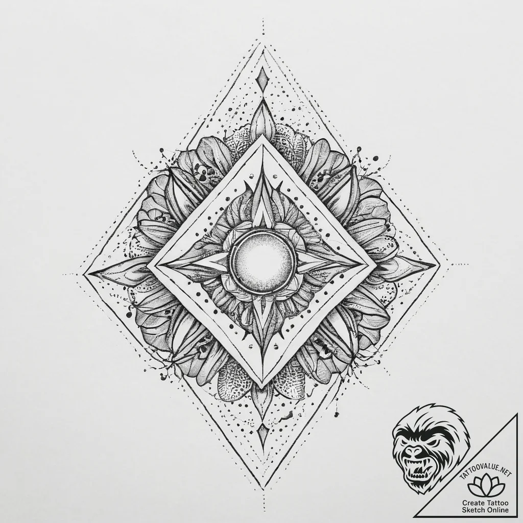 Tattoo sketch cosmic soul, ink illustration f... - tattoo sketch (№1756389959_0, 28.08.2025 14:05) — tattoovalue.net