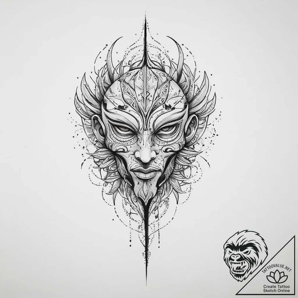 Tattoo sketch elemental of air, tattoo sketch... - tattoo sketch (№1756390746_0, 28.08.2025 14:19) — tattoovalue.net