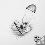 Tattoo sketch kitesurfing on water, tattoo dr… – tattoo sketch (№1756391551_0, 28.08.2025 14:32) — tattoovalue.net