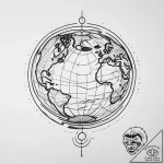 Tattoo sketch globe, artistic tattoo sketch,… – tattoo sketch (№1756394776_0, 28.08.2025 15:26) — tattoovalue.net