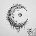 Tattoo sketch mystical moon, artistic tattoo… – tattoo sketch (№1756395777_0, 28.08.2025 15:42) — tattoovalue.net