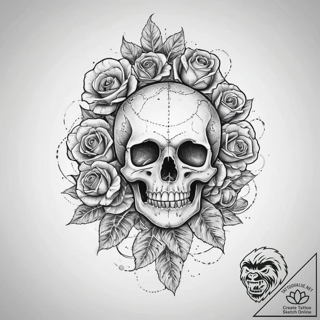 Tattoo sketch broccoli flower, tattoo line ar... - tattoo sketch (№1756396775_0, 28.08.2025 15:59) — tattoovalue.net