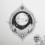 Tattoo sketch cosmic landscape – tattoo sketch (№1756396981_0, 28.08.2025 16:03) — tattoovalue.net