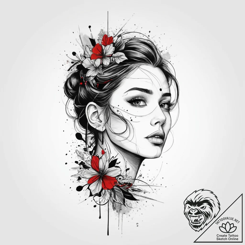 Tattoo sketch breath, artistic tattoo sketch,... - tattoo sketch (№1756398174_0, 28.08.2025 16:22) — tattoovalue.net