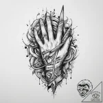 Tattoo sketch hands with a scissors, tattoo s… – tattoo sketch (№1756398779_0, 28.08.2025 16:32) — tattoovalue.net