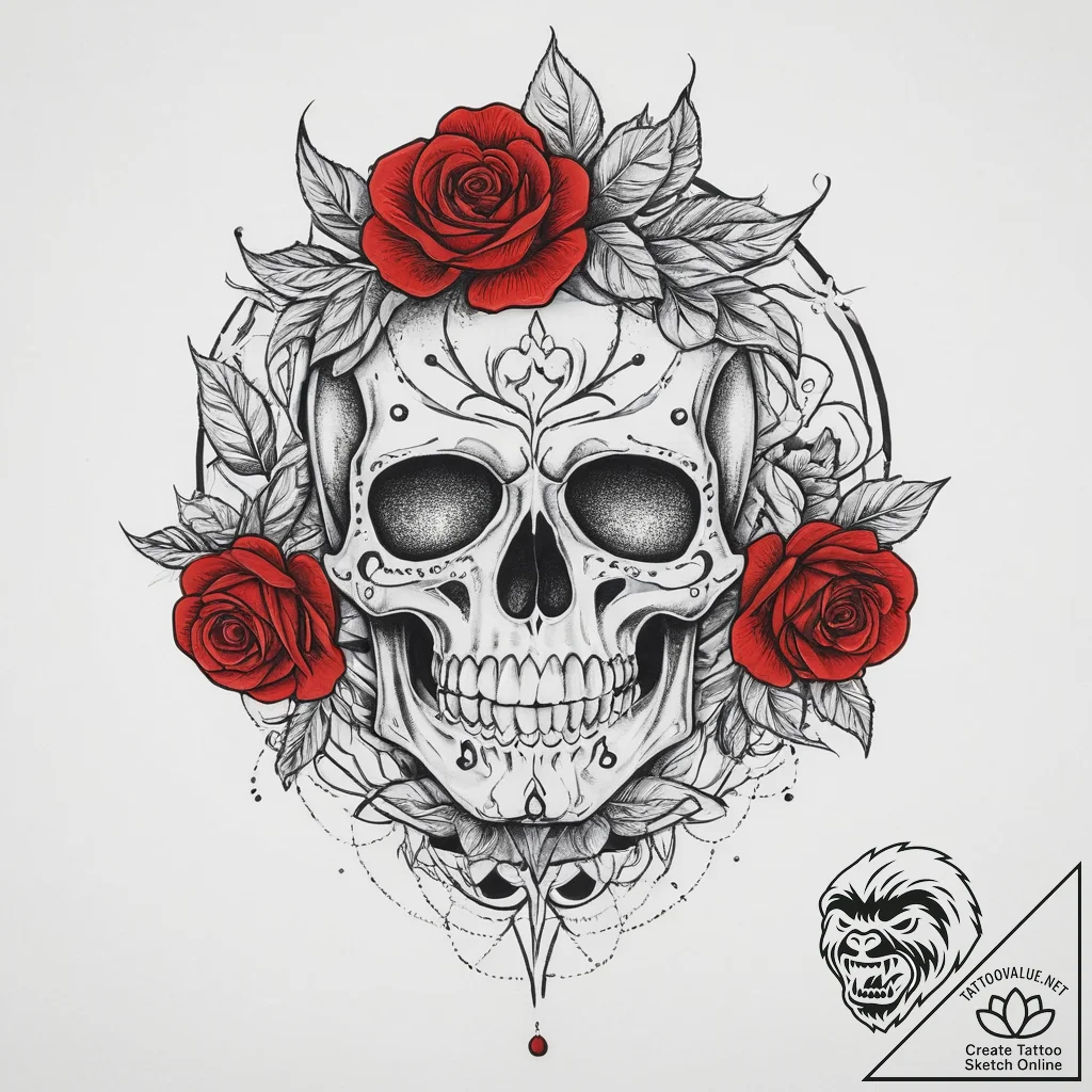 Tattoo sketch face, ink illustration for tatt... - tattoo sketch (№1756398984_0, 28.08.2025 16:36) — tattoovalue.net