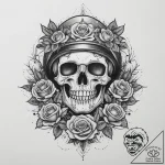 Tattoo sketch soldier with a brush, ink illus… – tattoo sketch (№1756399594_0, 28.08.2025 16:46) — tattoovalue.net
