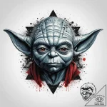Tattoo sketch yoda portrait, ink illustration… – tattoo sketch (№1756399796_0, 28.08.2025 16:49) — tattoovalue.net