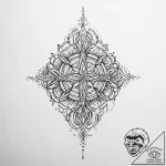 Tattoo sketch blessed representation – tattoo sketch (№1756400400_0, 28.08.2025 17:00) — tattoovalue.net