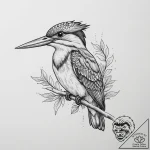 Tattoo sketch puns a kingfisher that says “i’… – tattoo sketch (№1756400604_0, 28.08.2025 17:03) — tattoovalue.net