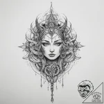 Tattoo sketch mystical past – tattoo sketch (№1756401008_0, 28.08.2025 17:10) — tattoovalue.net