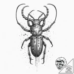 Tattoo sketch longhorn beetle, tattoo sketch… – tattoo sketch (№1756403206_0, 28.08.2025 17:46) — tattoovalue.net