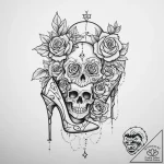 Tattoo sketch high heel tattoo, concept art f… – tattoo sketch (№1756403411_0, 28.08.2025 17:50) — tattoovalue.net