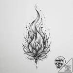 Tattoo sketch fire, concept art for tattoo, r… – tattoo sketch (№1756404006_0, 28.08.2025 18:00) — tattoovalue.net