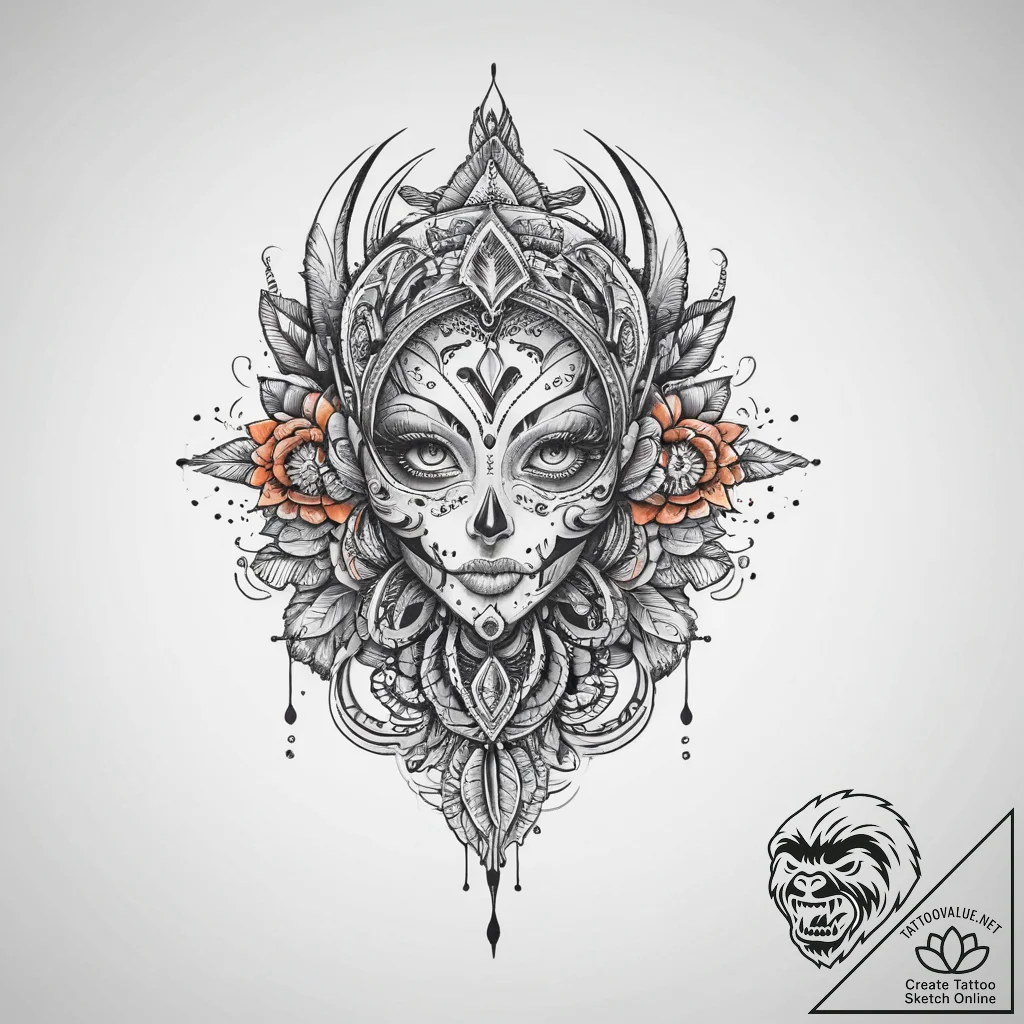Tattoo sketch vibe, concept art for tattoo, n... - tattoo sketch (№1756404209_0, 28.08.2025 18:03) — tattoovalue.net