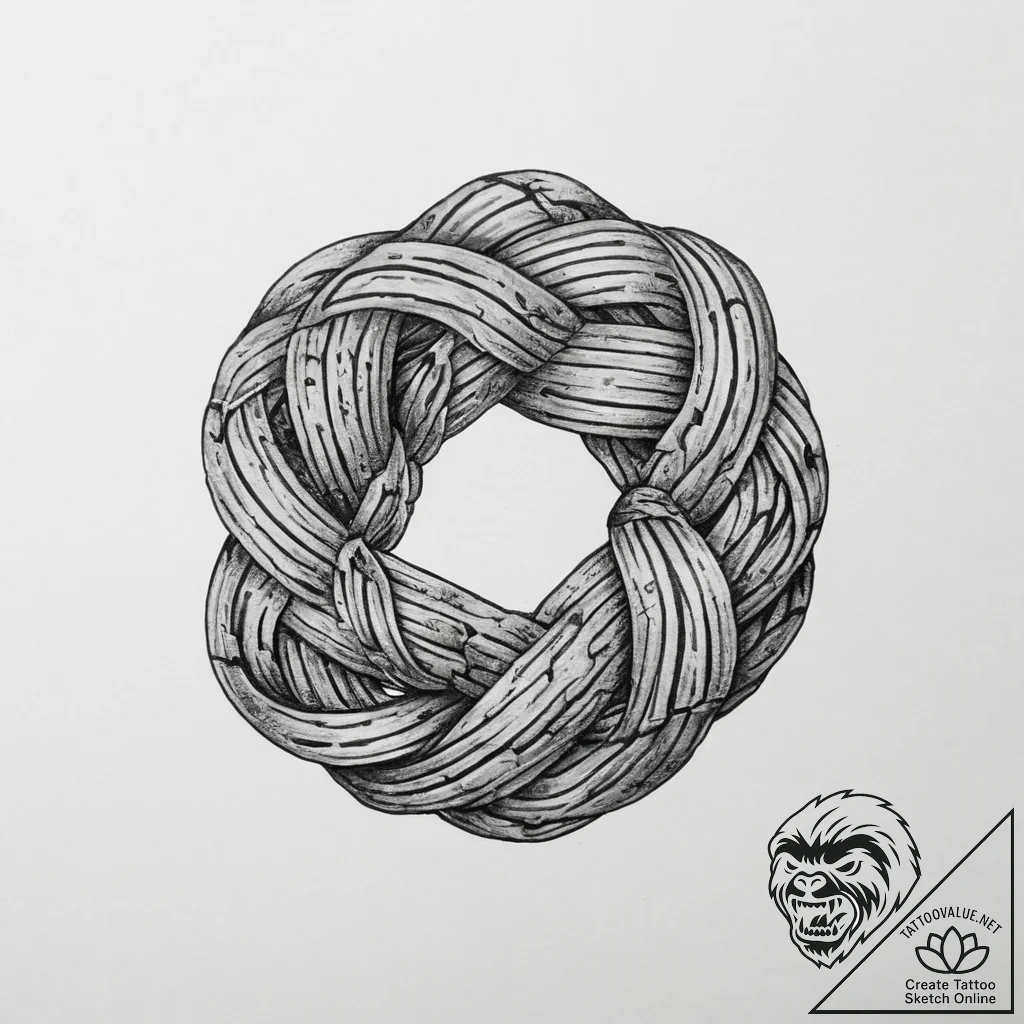 Tattoo sketch knot, artistic tattoo sketch, b... - tattoo sketch (№1756404414_0, 28.08.2025 18:06) — tattoovalue.net