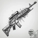 Tattoo sketch soldier rifle, tattoo line art,… – tattoo sketch (№1756405420_0, 28.08.2025 18:23) — tattoovalue.net