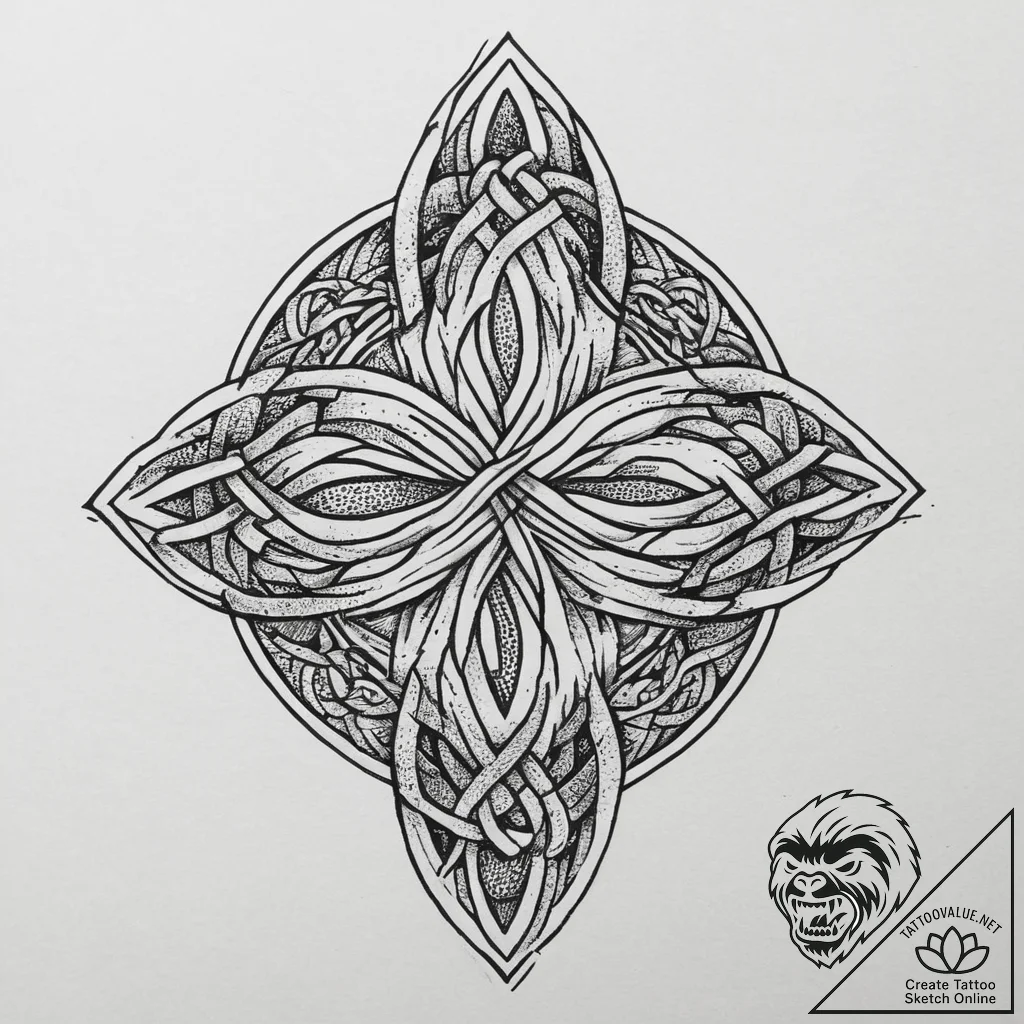 Tattoo sketch ornamental кельтский узел, tatt... - tattoo sketch (№1756408217_0, 28.08.2025 19:10) — tattoovalue.net