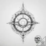 Tattoo sketch cosmic past – tattoo sketch (№1756408614_0, 28.08.2025 19:16) — tattoovalue.net